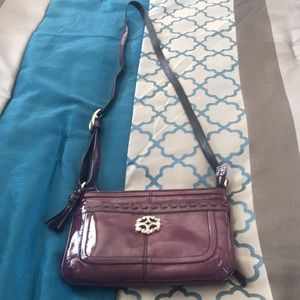Authentic Brighton Brazos Plum Patent Crossbody
